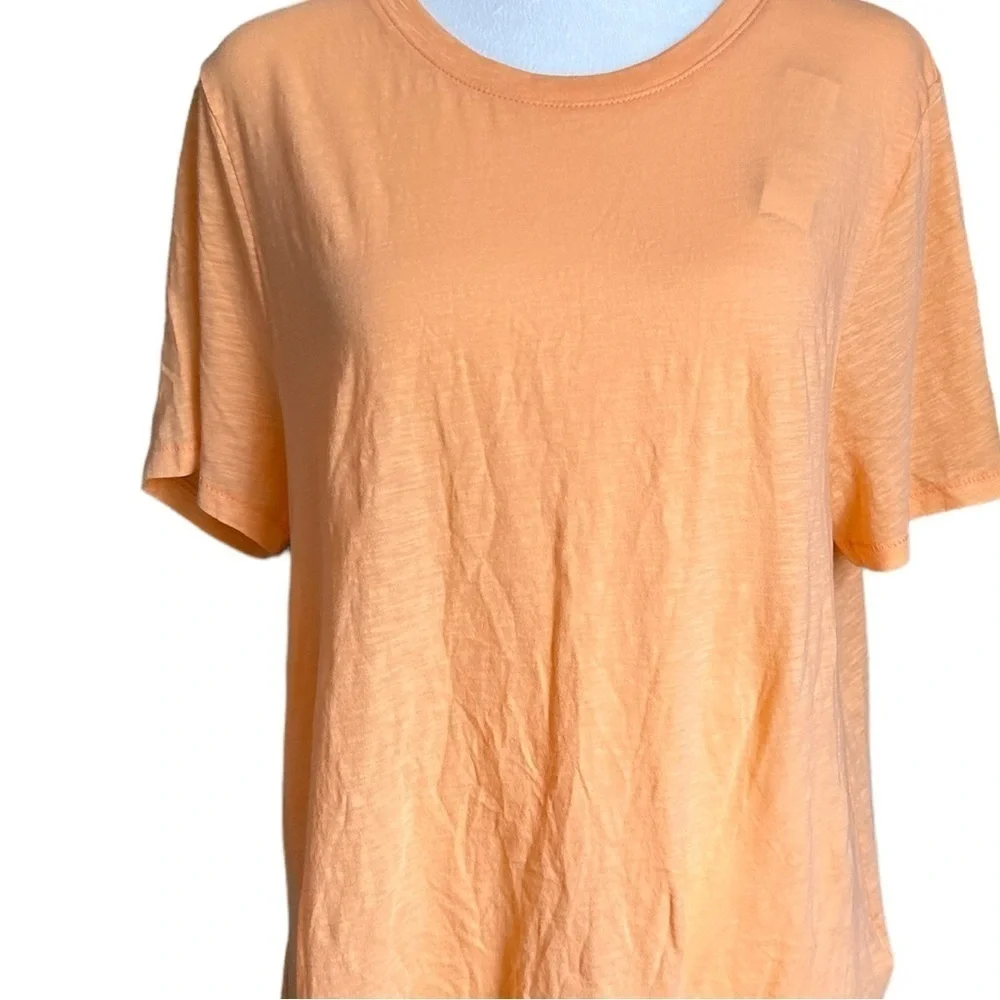 J. Crew 100% Cotton Peach Orange Short Sleeve Tee Size L - Picture 17 of 17